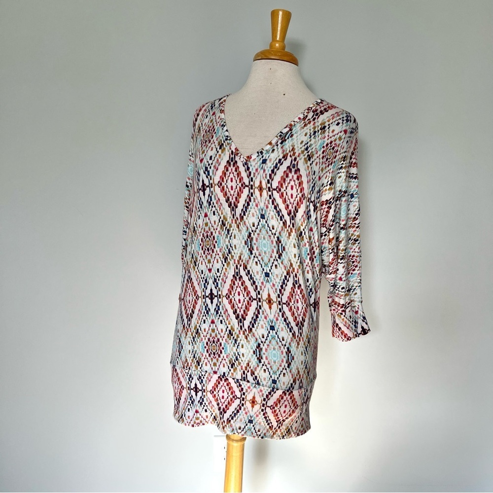 Nwt Stitch Fix Market & Spruce Colorful Avah Knit Blouse Top Shirt Size L — image 2 of 8